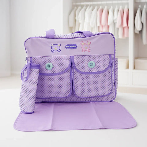 3 Pieces - Baby Kingdom - Dotted Bag Set