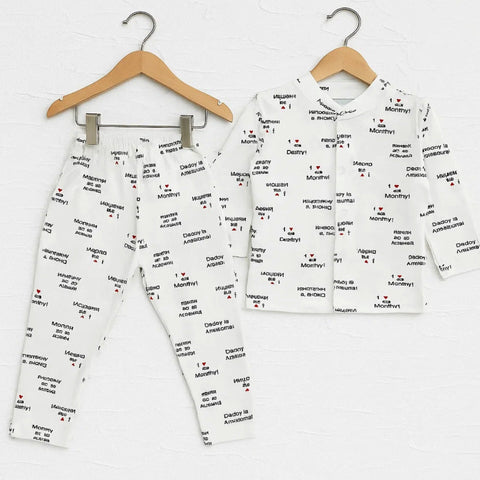TBS - Night Suit - White - Awesome Parents