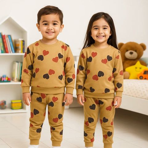 Z Kids - 2 Pieces - Suit Set - Brown - Hearts - 25
