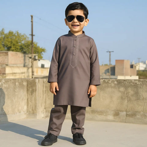 TBS - Kurta Shalwar - Wash N Wear - Lilac