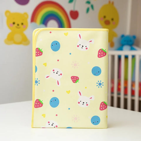 Diaper Changing Sheet - Medium - 27*19 Inches - Yellow - Rabbit