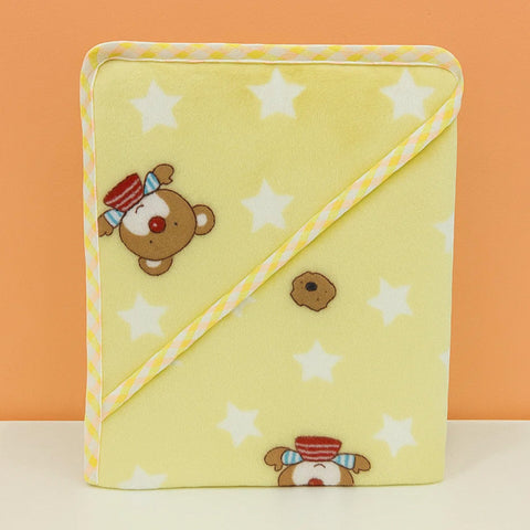 Fleece - Wrapping Sheet - Bear & Star - Yellow - 25