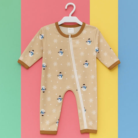 Velvet - Zipper Romper - Skin - Snowman