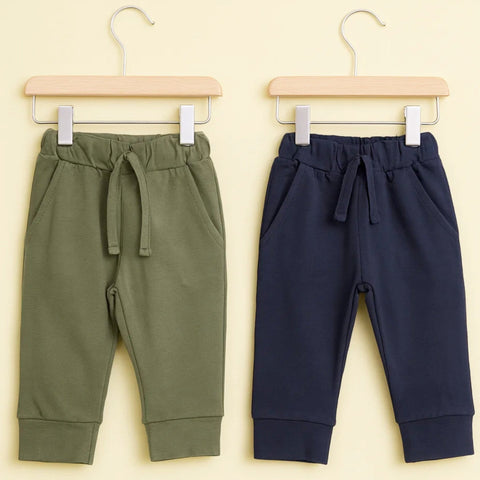 Bug Bears - Pack of 2 - Cotton Trousers - Navy & Green