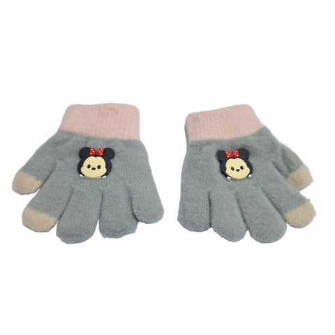 Pair of Gloves - Grey - Minnie - (1-3 Years)