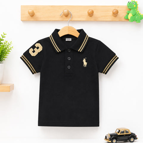 Polo T-Shirt Short Sleeves - Black - RL