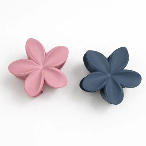 Pack of 2 - Hibiscus - Grey & Pink - Blooming Flower