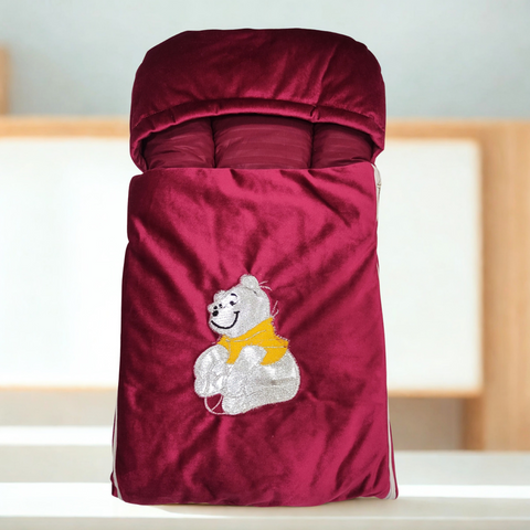 Velvet - Carry Nest - Maroon - Bear - 25