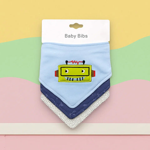 Pack of 3 Bandana Bibs - Boys Mix