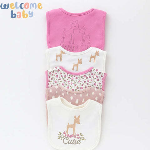 Aifeier - Pack of 5 Bibs - Girls - Theme 5