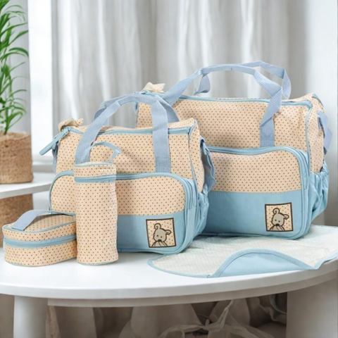 5 Pieces Dotted Bag Set