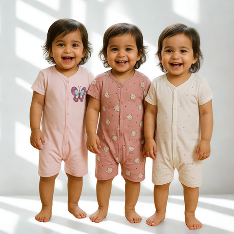 TBS_BRL - Pack of 3 - Short Leg Rompers - Wonder