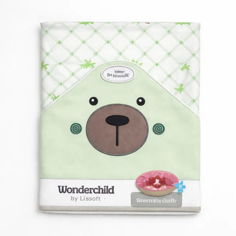 Cotton Interlock - Wrapping Sheet - Ears Bear - Green