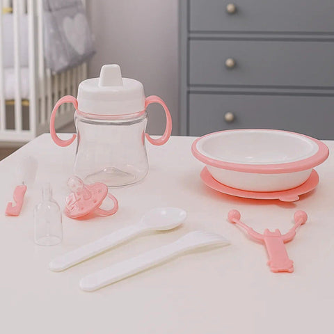 7 Pieces Feeding Set - Pink