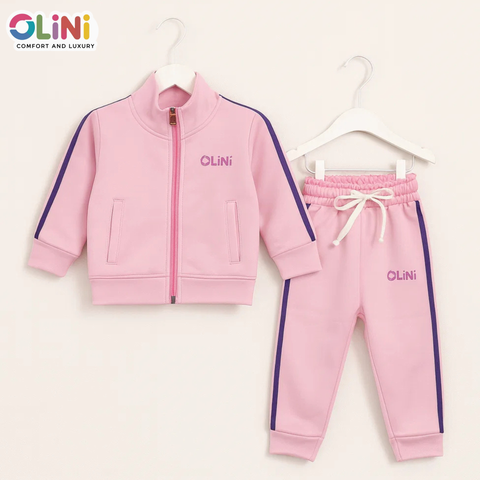 OLINI - 2 Pieces - Track Suit - Light Pink