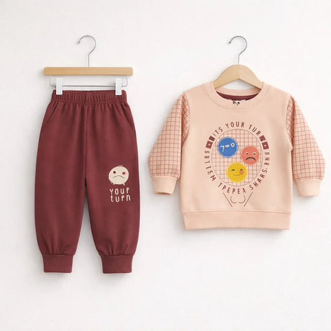 OK - 2 Pieces - Suit Set - Peach - Turn