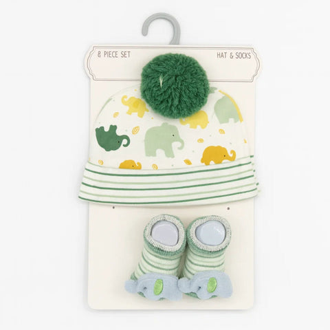2 Pieces - Hat & Booties - Gift Set - Boys