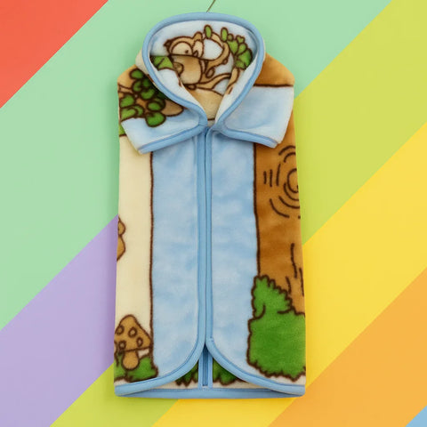 Junio Kids Single Ply - Zip Blanket - Blue - Tree Bear - 25