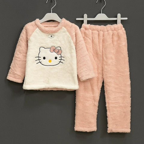 2 Pieces - Cropped Suit Set - Pink - Hello Kitty