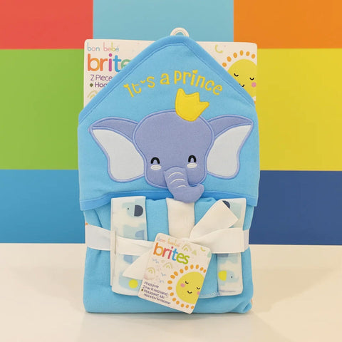 6 Pieces - Bath Towel - Gift Set - Blue - Elephant - China