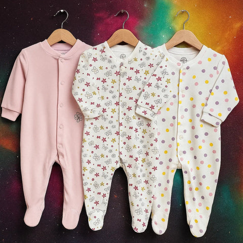 BRL - Pack of 3 - Sleep Suits - Butterfly