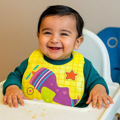 Baby Bib - Yellow - Aeroplane