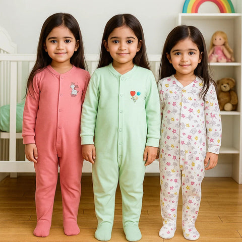 BRL - Pack of 3 - Sleep Suits - Unicorn