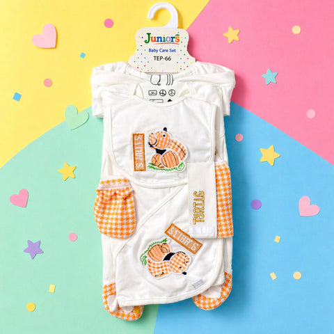 Junior's - Cotton Interlock - 7 Pieces - Turtle - Starter Set - Peach
