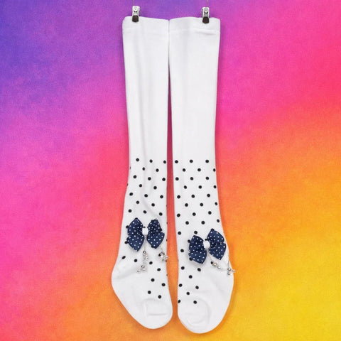 XUEYUR - Legging - Polka & Bow - White - (1-2 Years)