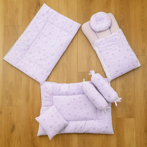 7 Pieces Velvet Bedding Set - Hearts