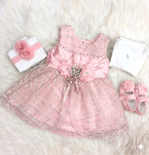HY - 5 Pieces - Starter Set Box - Three Flowers - Fancy - Pink