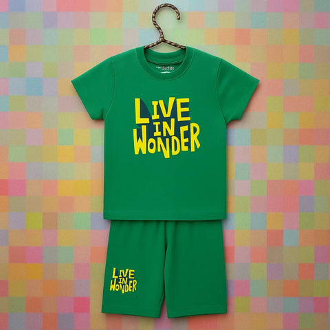 Lucido - T-Shirt & Shorts - Green - Wonder