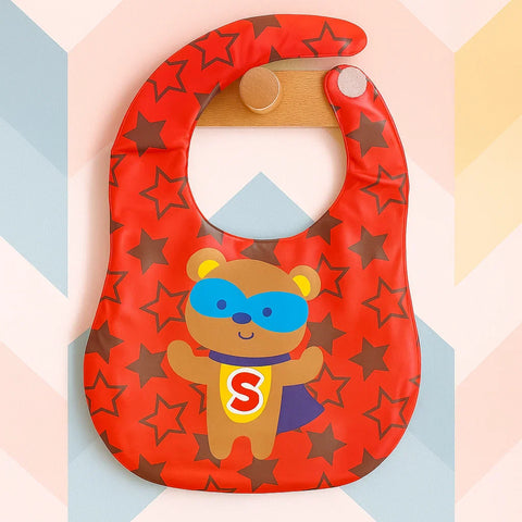 Baby Bib - Red - Stars