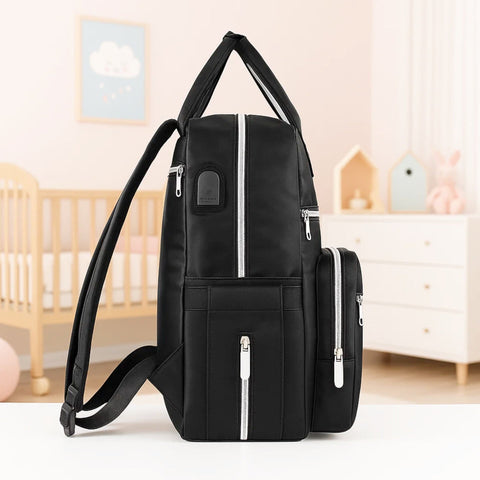 Bebesitos - Waterproof Diaper Backpack - Black