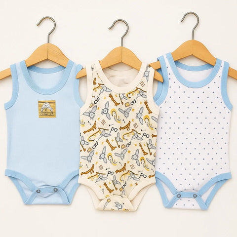 TBS - Pack of 3 Onesies - Boys - Blue & Owls