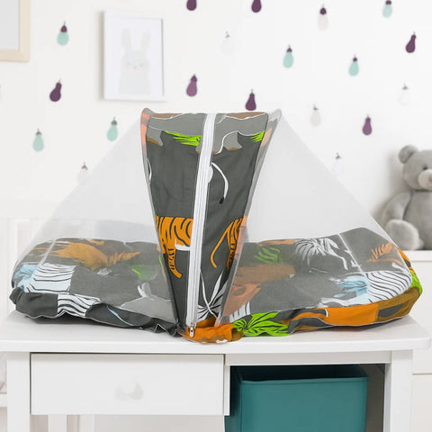 Mosquito Bed Net - Vol-09-25 - Grey - Animals