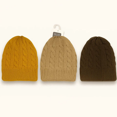 Hudson Baby - Pack of 3 Caps - Brown Mustard Chocolate