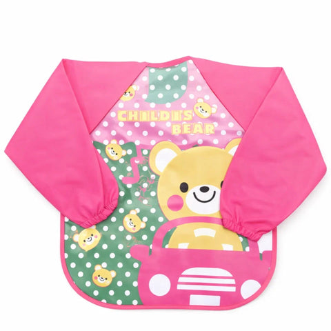 Apron Bib - Pink - Bear