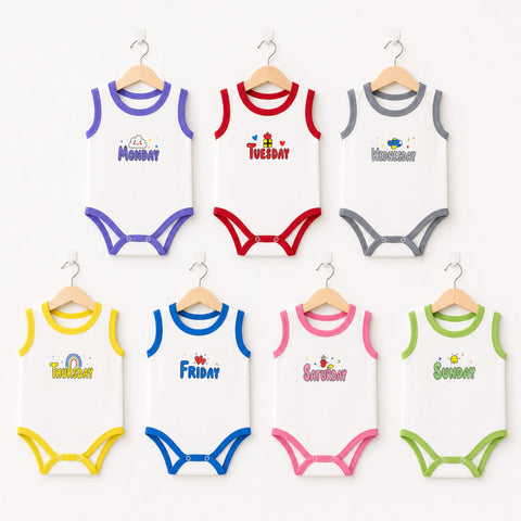 Junior's - Cotton Jersey - Pack of 7 Onesies - All Days