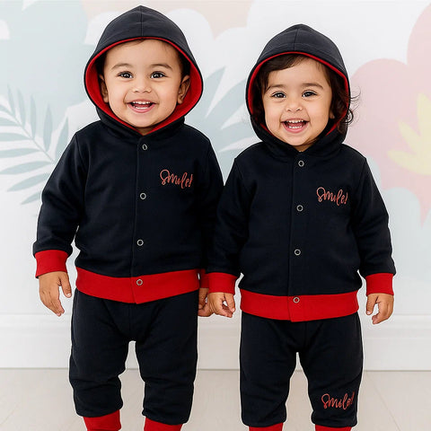 Track Suit - Black - Smile