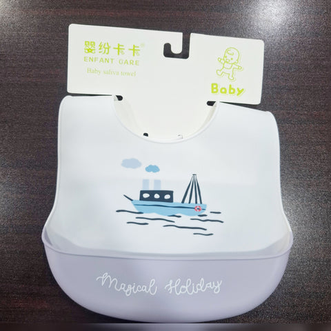 Silicon Container Bib - Light Purple - Holiday
