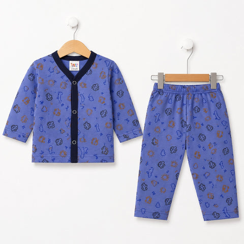 TBS - Cotton Jersey - Night Suit - Blue - Cars - 26