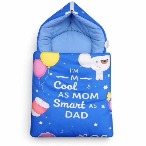 Cotton - Hooded Carry Nest - Royal Blue - Cool Mom & Dad - 26