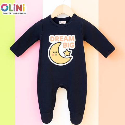 OLINI - Fleece - Romper - Navy - Dream Big