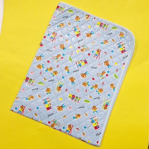 Diaper Changing Sheet - Large - Blue - Bear