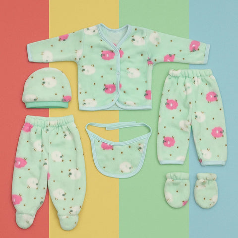 Fleece - 6 Pieces - Starter Set - Green - Sheeps