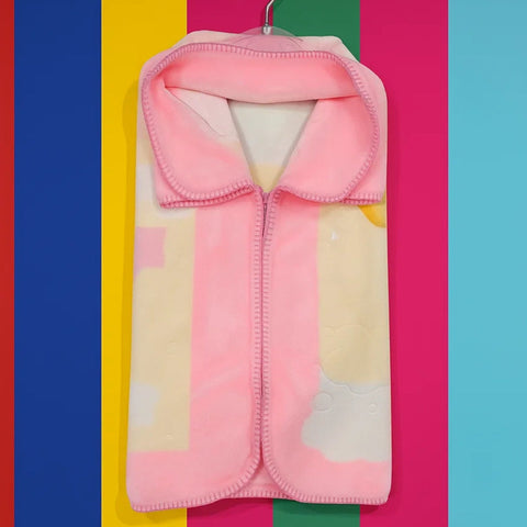 Lucky Baby Double Ply - Zip Blanket - Pink - Elephant & Balloons  - 25
