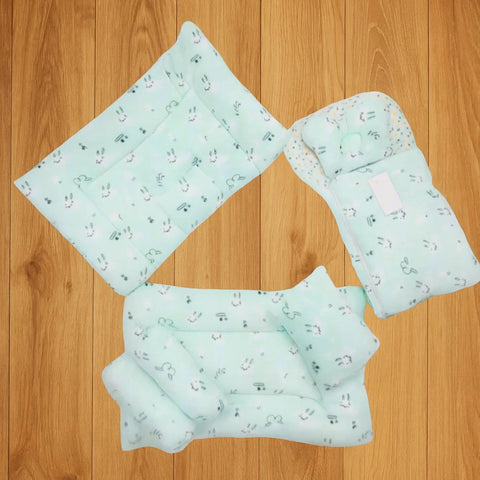 7 Pieces Velvet Bedding Set - Rabbit