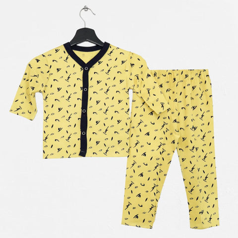 Night Suit - Cotton Jersey - Yellow - Man of the Match