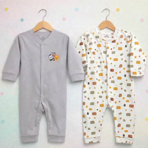 BRL - Pack of 2 Sleep Suits - Cotton Interlock - Sweet Family